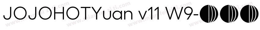 JOJOHOTYuan v11 W9字体转换